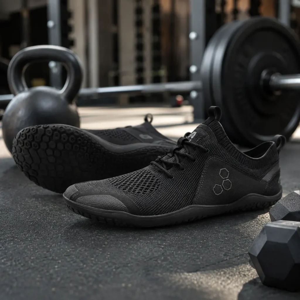 Adapt Graphene XT cross-training shoes on a gym floor with weights and barbell in the background