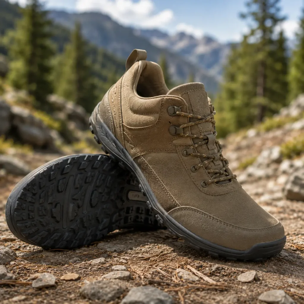 Grounded Footwear trail and hiking shoe with rugged non-slip sole for outdoor terrain