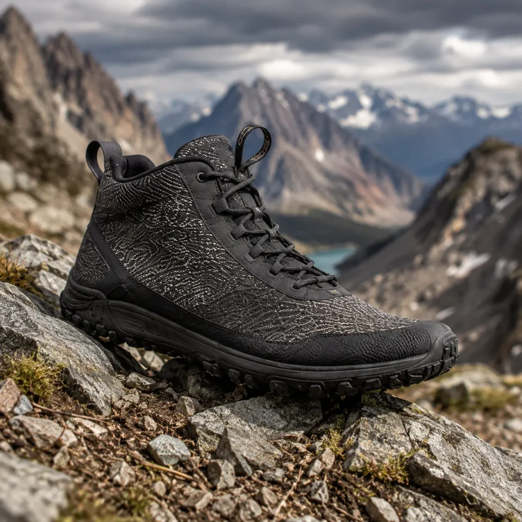 HIKE Sierra Peak rugged hiking shoe on a mountain trail