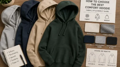 Person comparing different comfort hoodies to choose the best option based on fabric, fit, and weight for everyday wear.