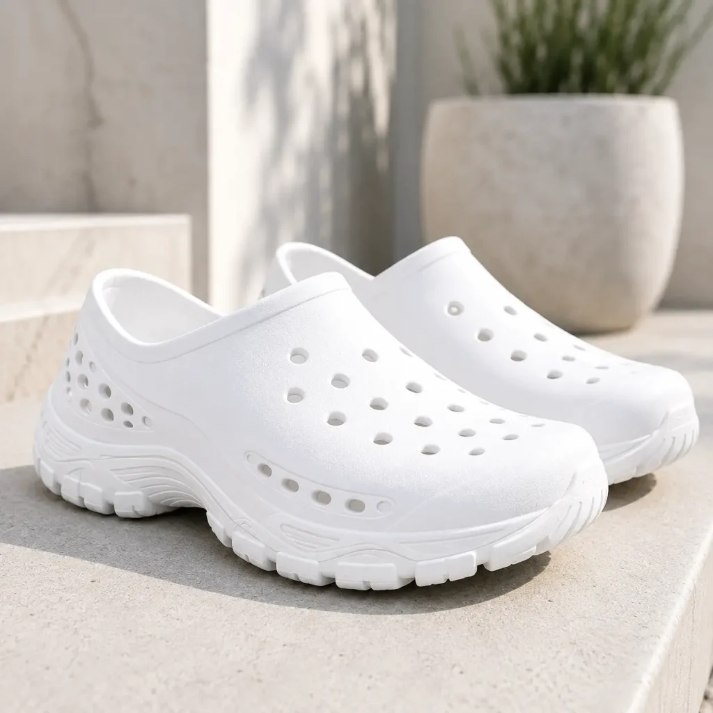 Kane Revive All White Pack clean white recovery shoes with perforated uppers