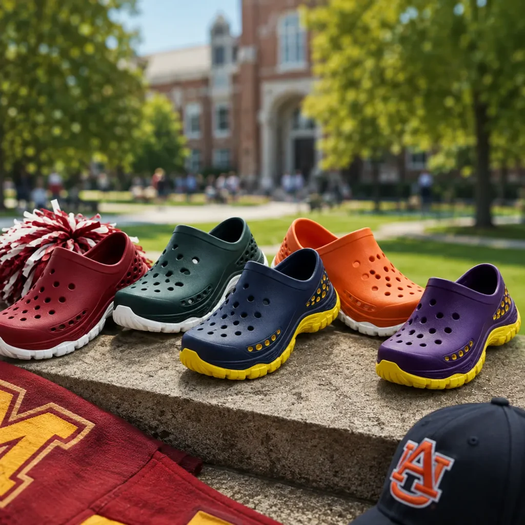 Kane Revive College Collection recovery shoes in colorful college-inspired designs