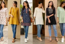 Short kurti with jeans outfit ideas for women