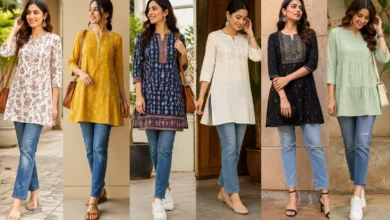 Short kurti with jeans outfit ideas for women