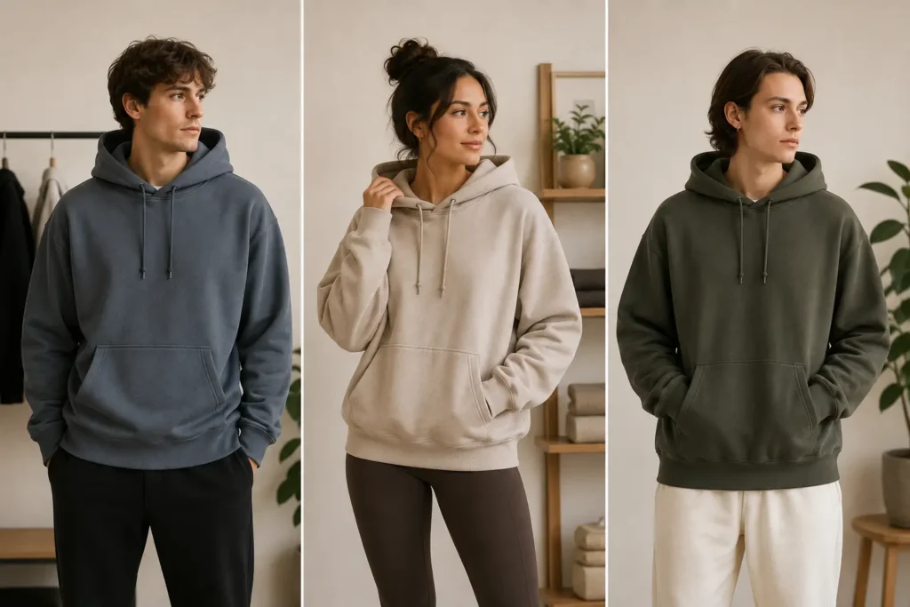 Men's, women's, and unisex hoodies compared to highlight differences in fit, style, and overall comfort.
