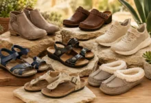 Taos footwear collection featuring comfortable women’s sneakers, sandals, boots, and slippers