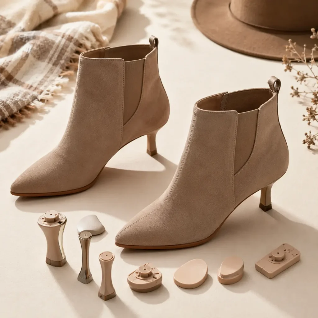 The Bootie and The Amy Bootie convertible ankle boots with interchangeable heels