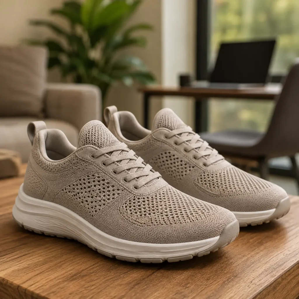 Theora Pro ergonomic everyday shoes in a comfortable home office setting