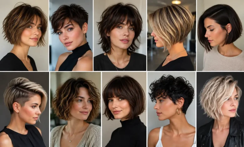 Modern short hairstyles for women featuring 10 stylish haircut ideas