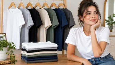 Basic tees for women in versatile neutral colors and styles