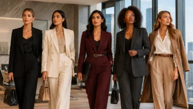Boss lady outfits featuring confident women in tailored power dressing looks for modern professional style