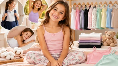 Girls camis collection featuring soft comfortable camisole tops in pastel colors for everyday wear, layering, school, and sleepwear