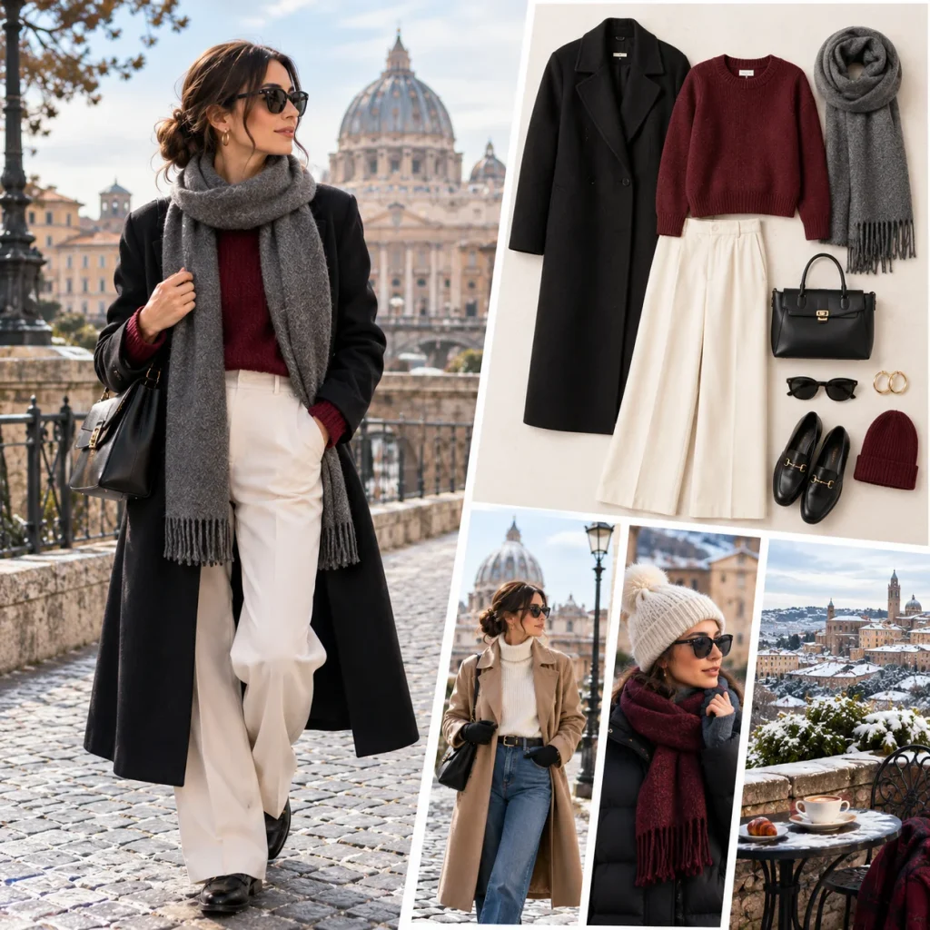 What to wear in Italy in February with chic winter outfits