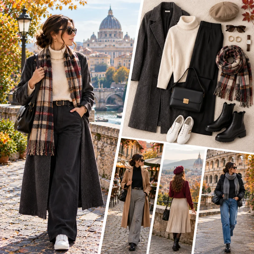 What to wear in Italy in November with cozy autumn outfits