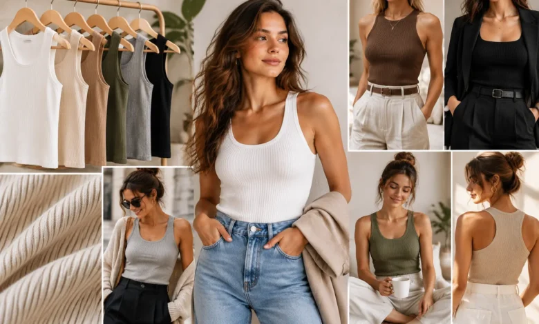 Complete guide to stylish ribbed tank top featuring fitted, cropped, and versatile everyday fashion styles