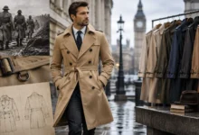 Classic trench coats collection featuring timeless beige, black and leather styles for modern men's fashion