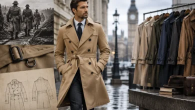 Classic trench coats collection featuring timeless beige, black and leather styles for modern men's fashion