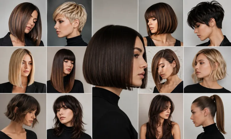 Precision cutting hair styles — Runway-ready precision cutting hair styles featuring sharp bobs, structured layers, and geometric silhouettes