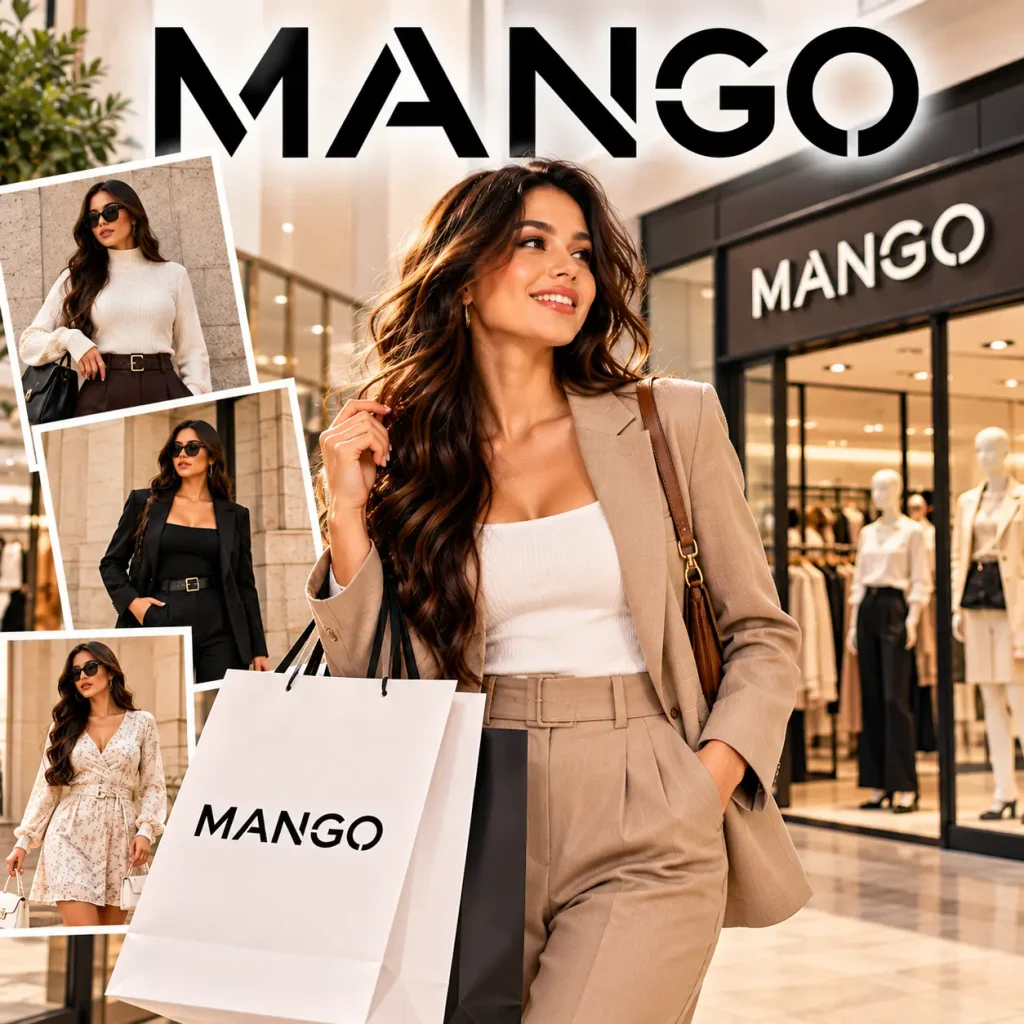 Mango fashion store featuring elegant women's clothing and outfits