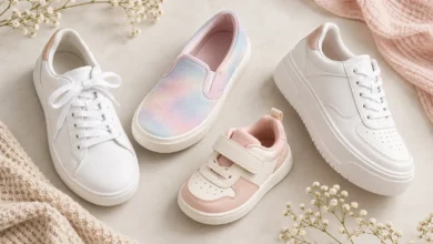 US Polo Assn Girls Fashion Sneakers in white and pastel colors