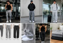 YoungLA sweatpants styled in gym, streetwear, casual and travel outfits for men.