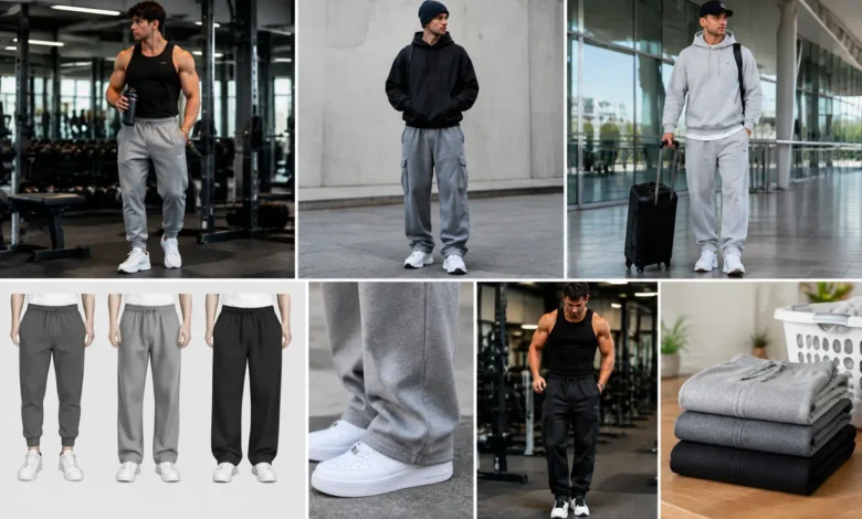 YoungLA sweatpants styled in gym, streetwear, casual and travel outfits for men.